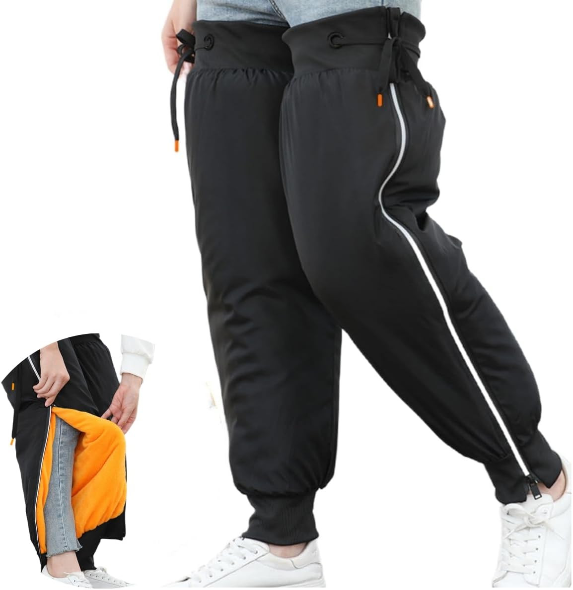 Motorcycle Warm Leg Knee Sleeves Winter Windproof Waterproof Plush Leg Pad Guard