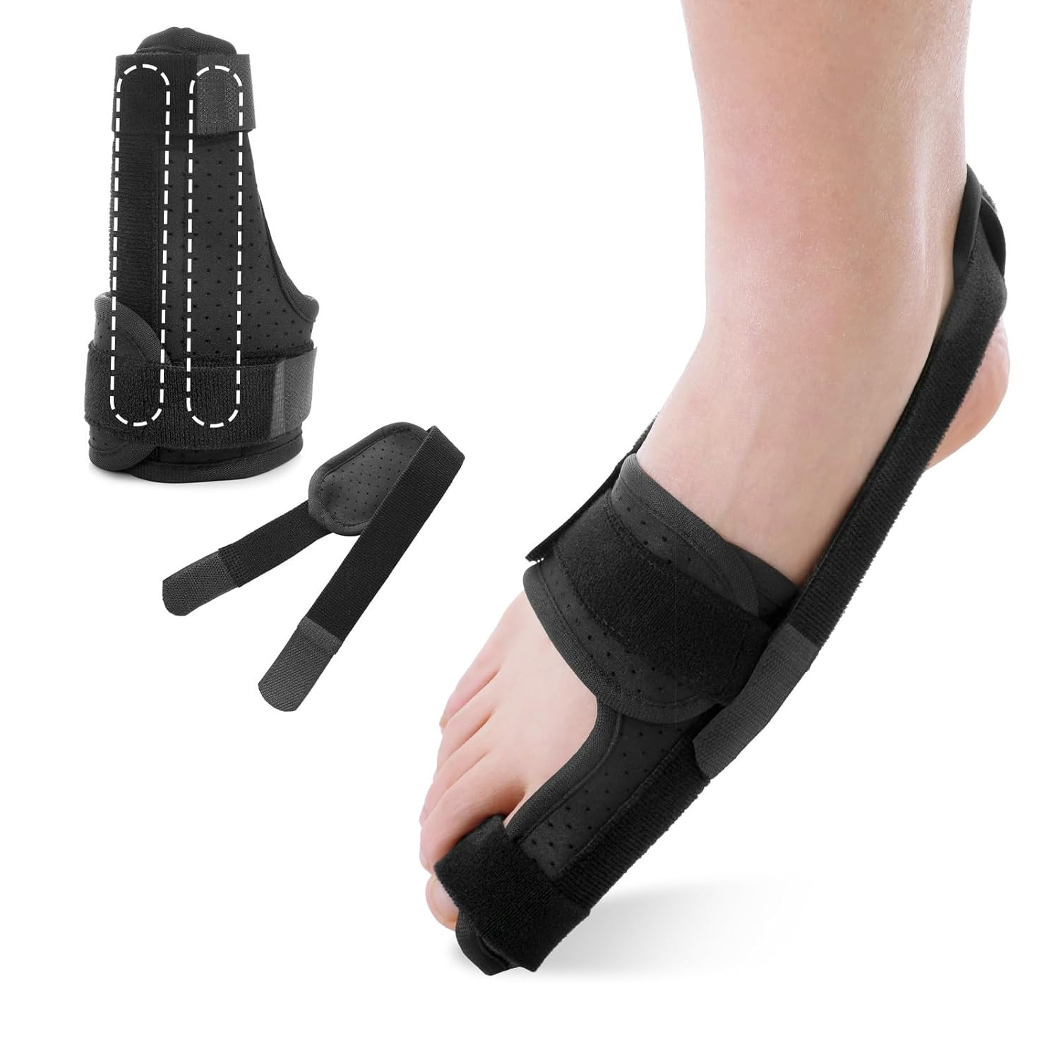 Broken Big Toe Splint Brace, Turf Toe Brace Support for Broken, Fracture, Sprain