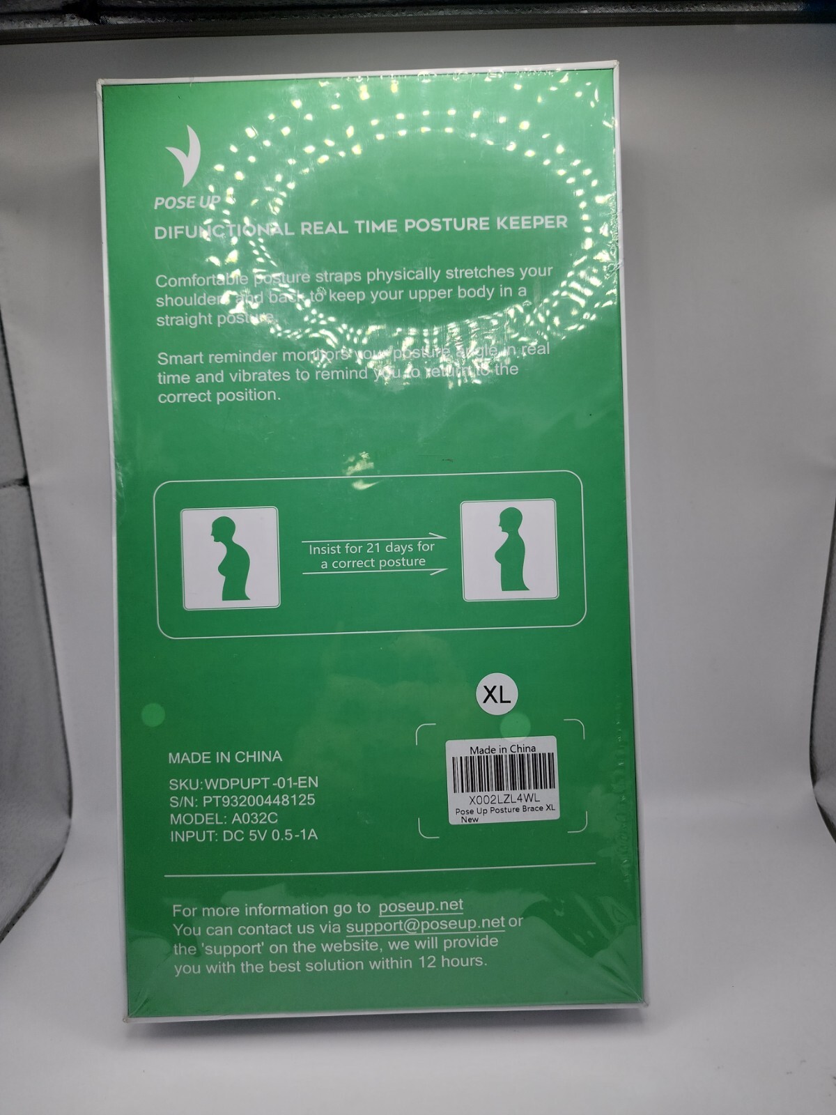 Pose Up Posture Trainer T3 Smart Spine Health Assistant
