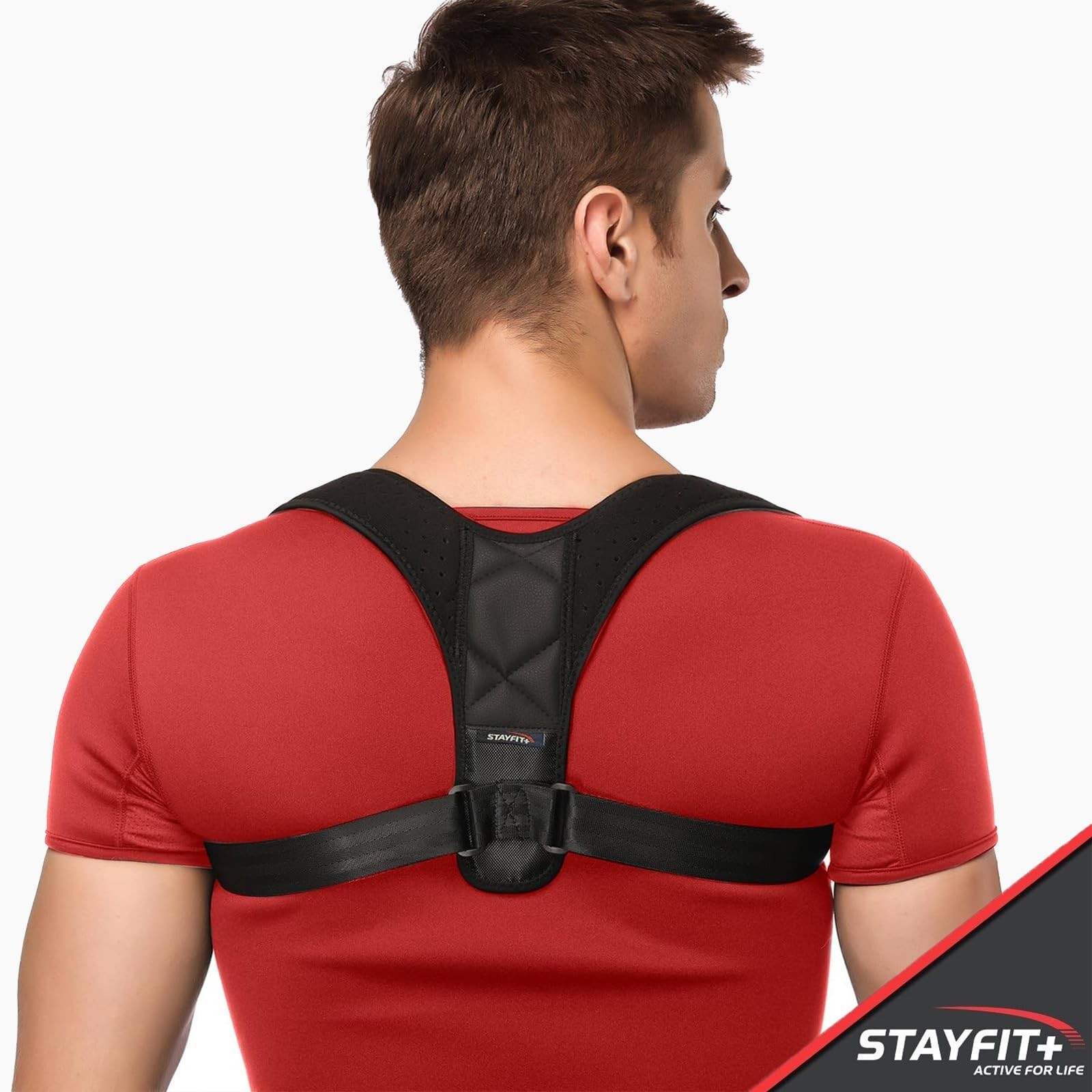Stayfit Posture Corrector Unisex Back Brace, Adjustable Upper Back Pain Relie…