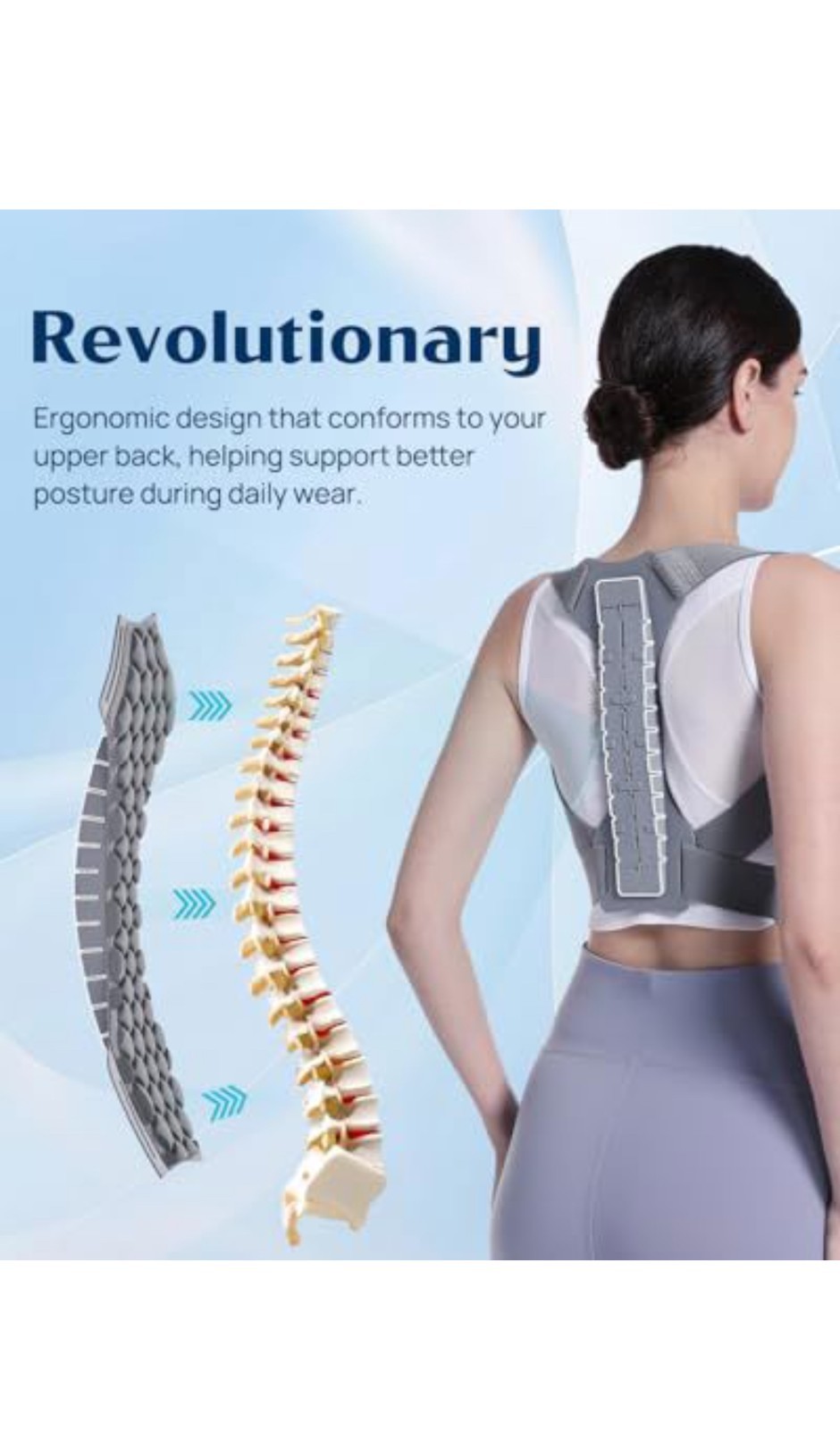 OFIR Upper Back Brace Posture Corrector For Men & Women, Size Large