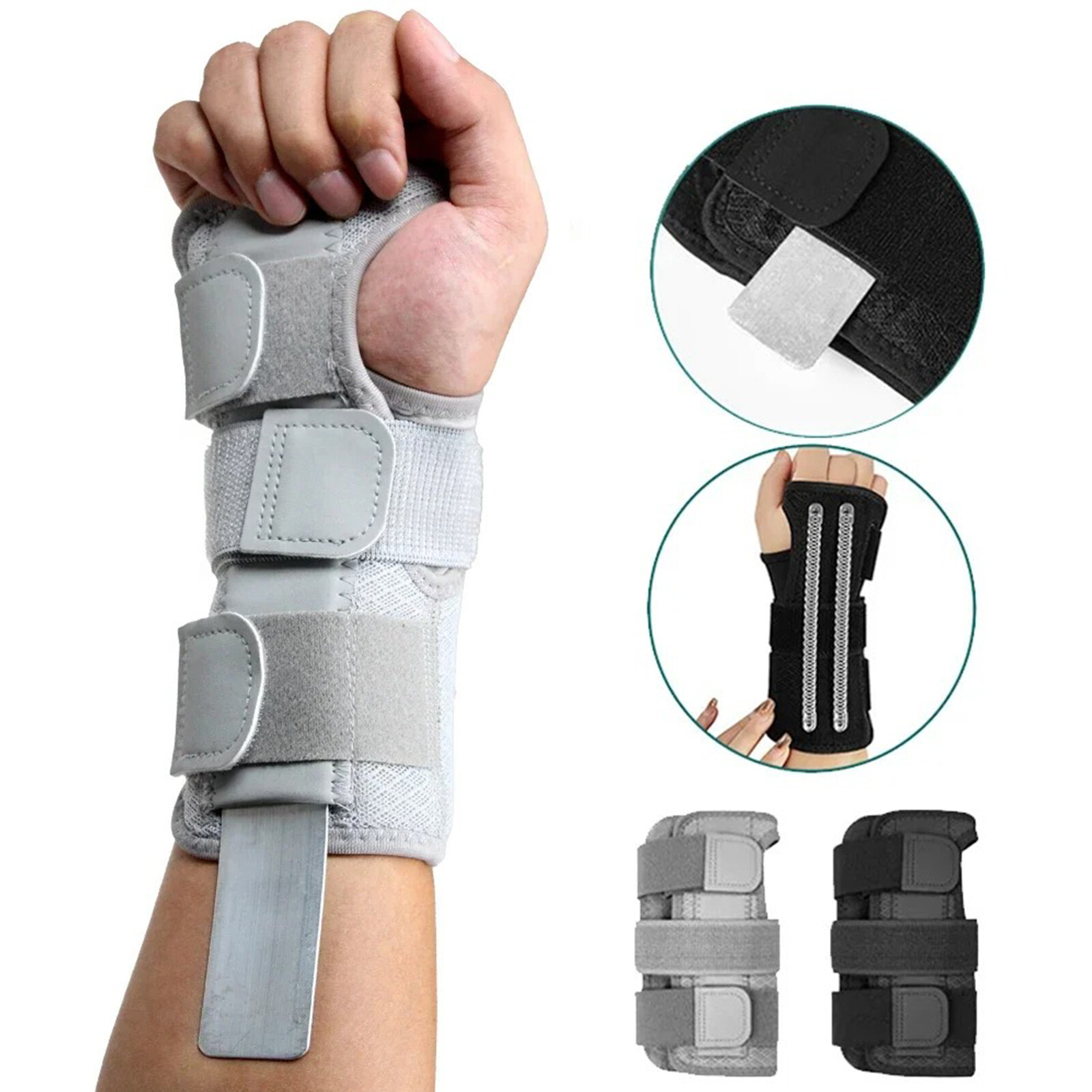 Left/Right Wrist Support Brace Splint Carpal Tunnel Hand Sprain Arthritis Sports