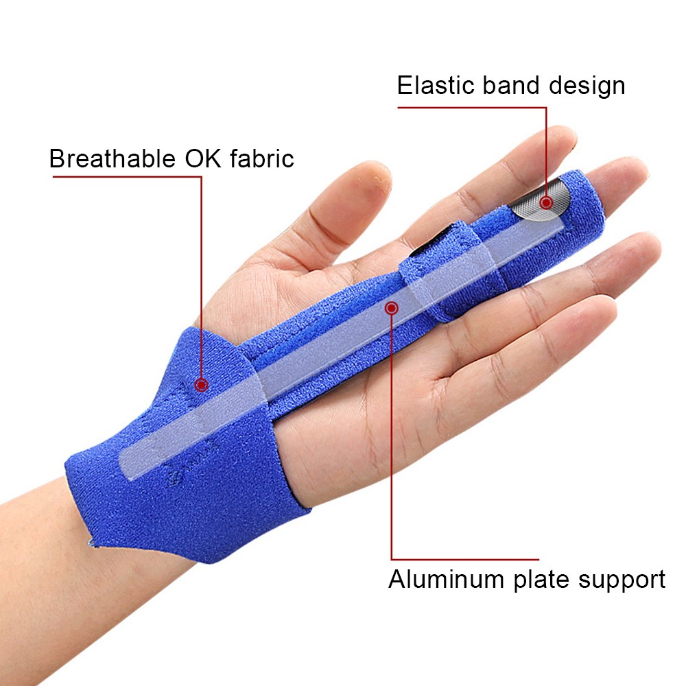 2PCS Finger Trigger Splint Corrector Adjustable Finger Brace Support Protector