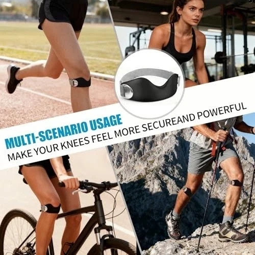 Adjustable Knee Strap 2-Pack for Pain Relief & Tendonitis Support – Non-Slip Fit