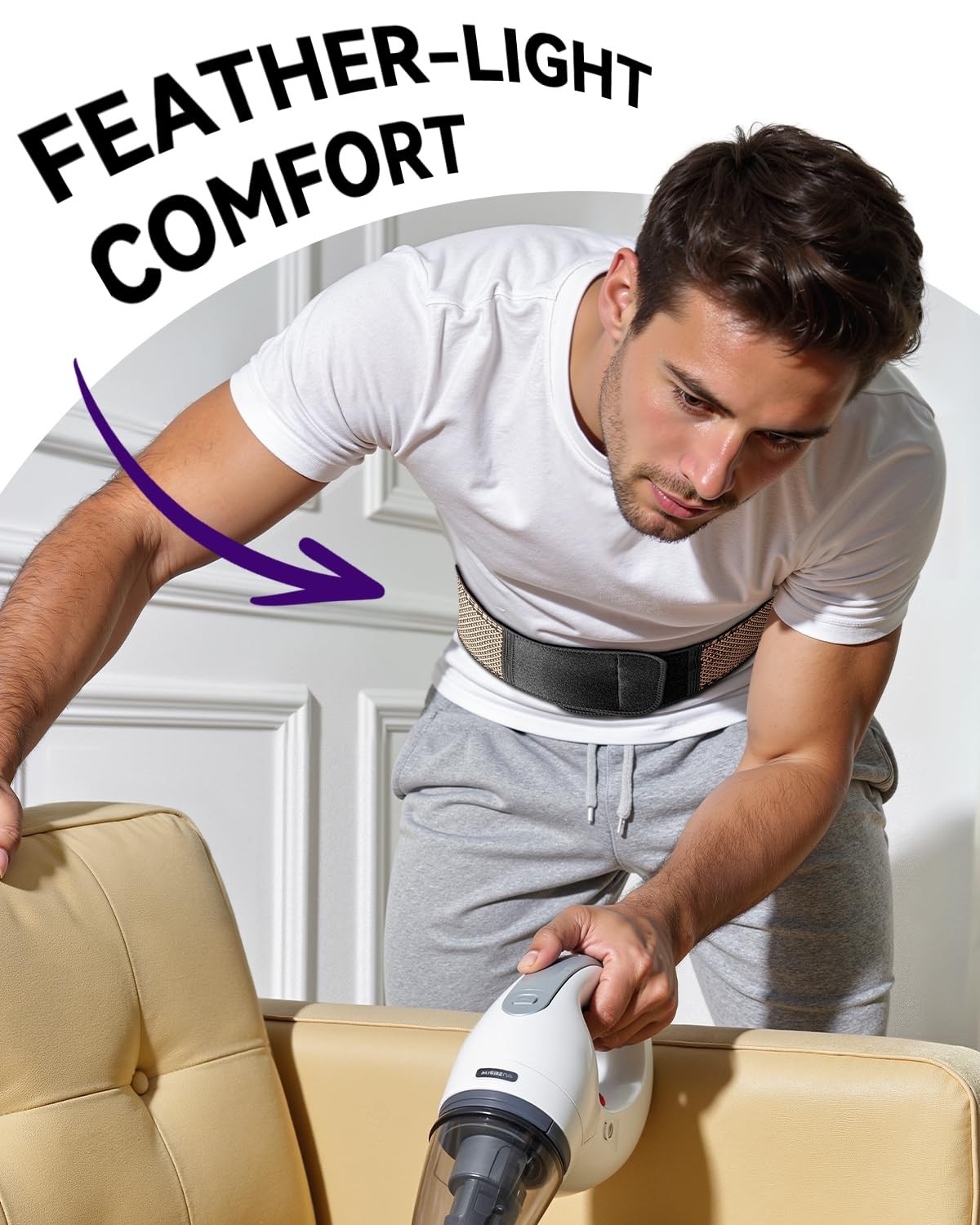 Copper Back Braces for Lower Back Pain, Breathable Lumbar Support Belt for Me…