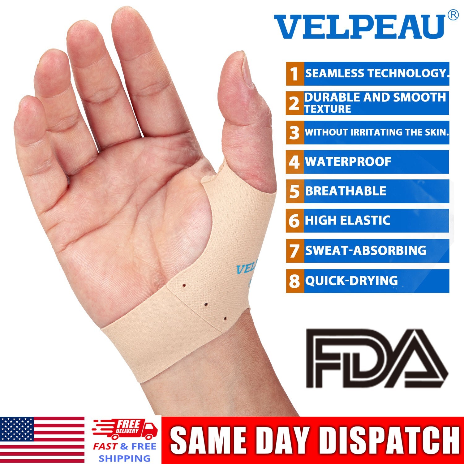 1Pair Thumb Brace Support Wrap Strap Compression Sleeve Joint Relief Arthritis