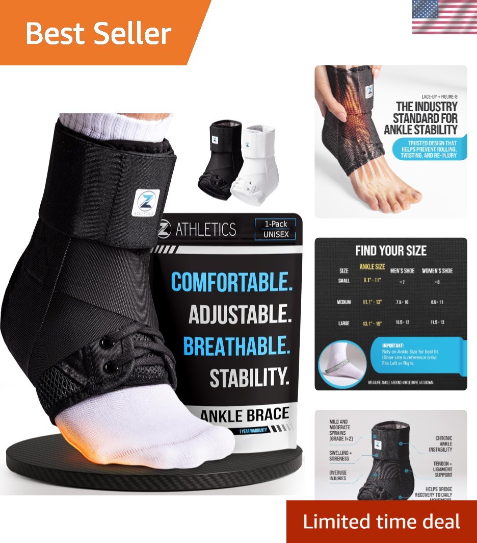 Sports Recovery Ankle Brace – Adjustable & Breathable Support for Injury Relief