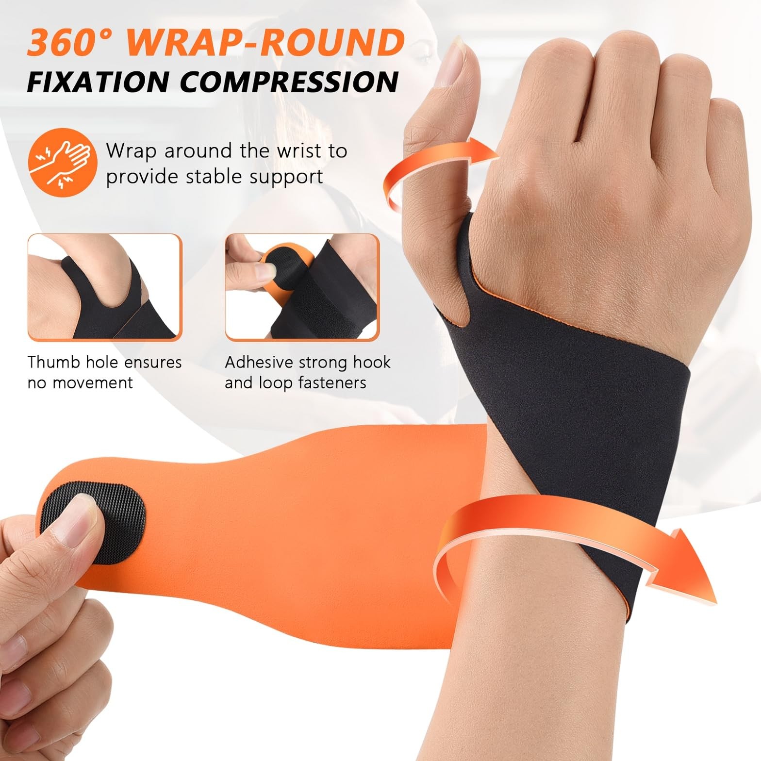 Ulnar Wrist Brace for Right & Left Hand, Ultra-Thin Elastic Wrist Wrap Compre…