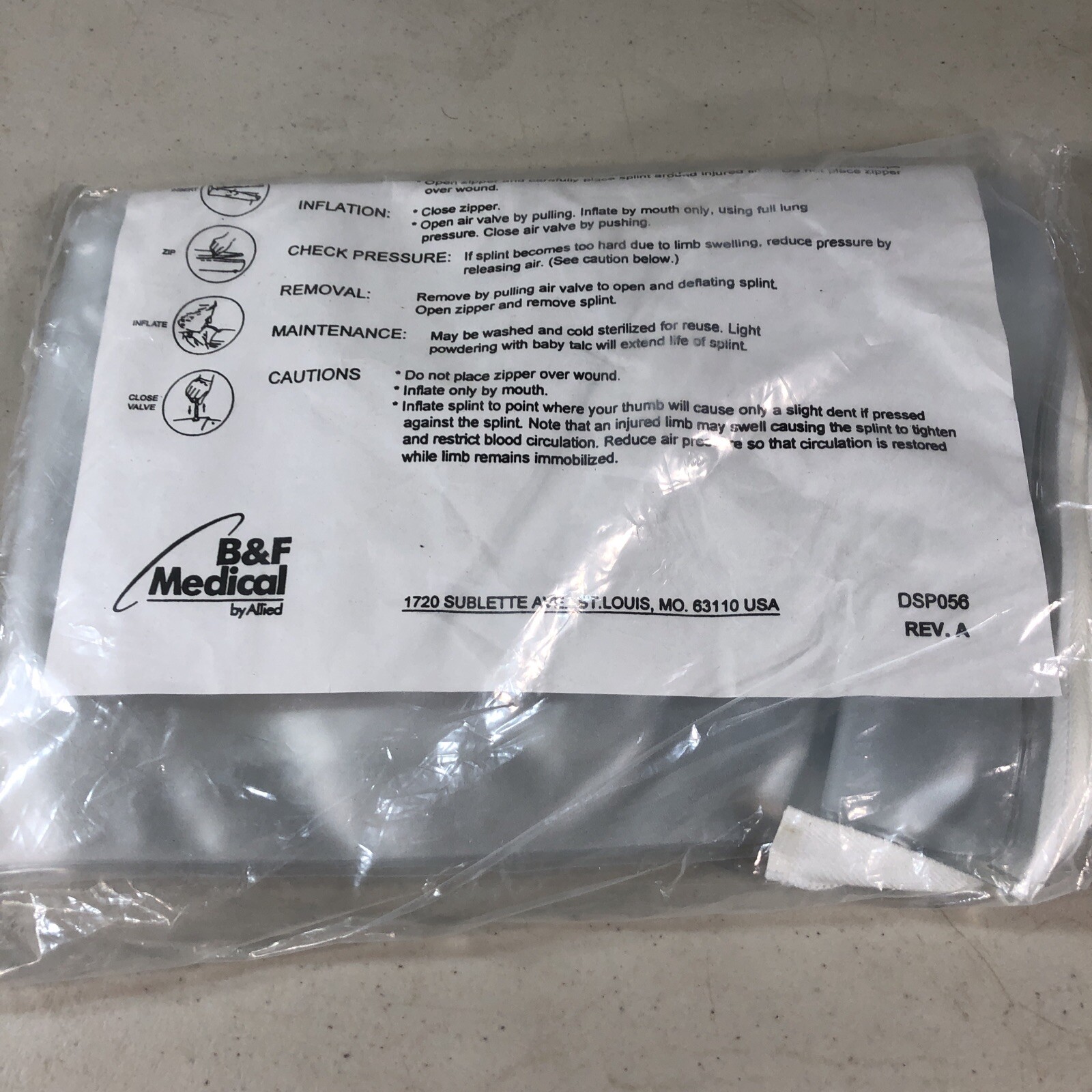 Foot & Ankle Air Splints Adult – Allied S511 Adult