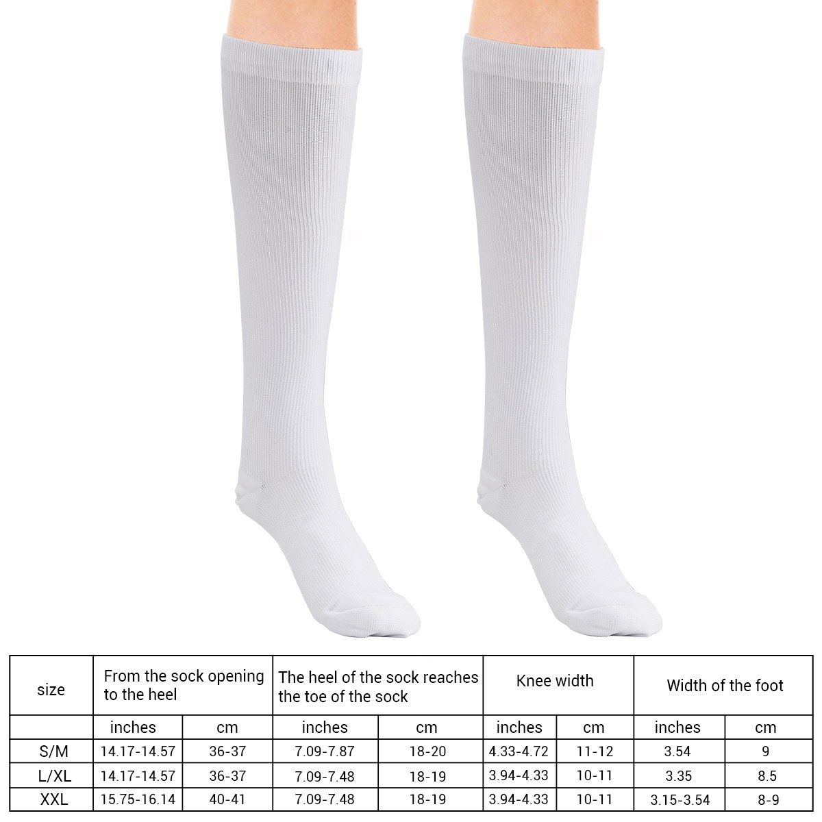 3/5/10 Pairs Compression Socks Stockings Womens Mens Knee High Medical S/M-X/XL