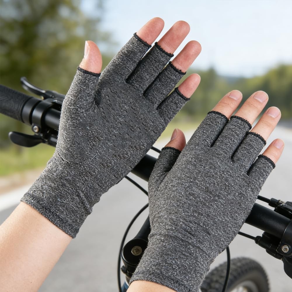 Compression Arthritis Gloves Fingerless Carpal Tunnel Gloves for Cycling Driving