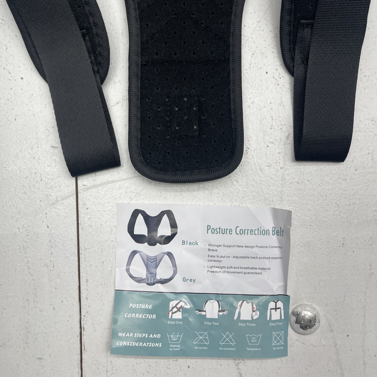 Unisex Adults Black Posture Correction Belt Size XL New
