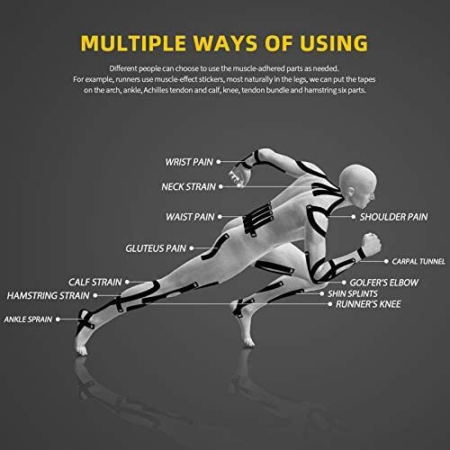 OK TAPE Kinesiology Tape 20 Strips Precut – Latex Free Waterproof Athletic Ta…