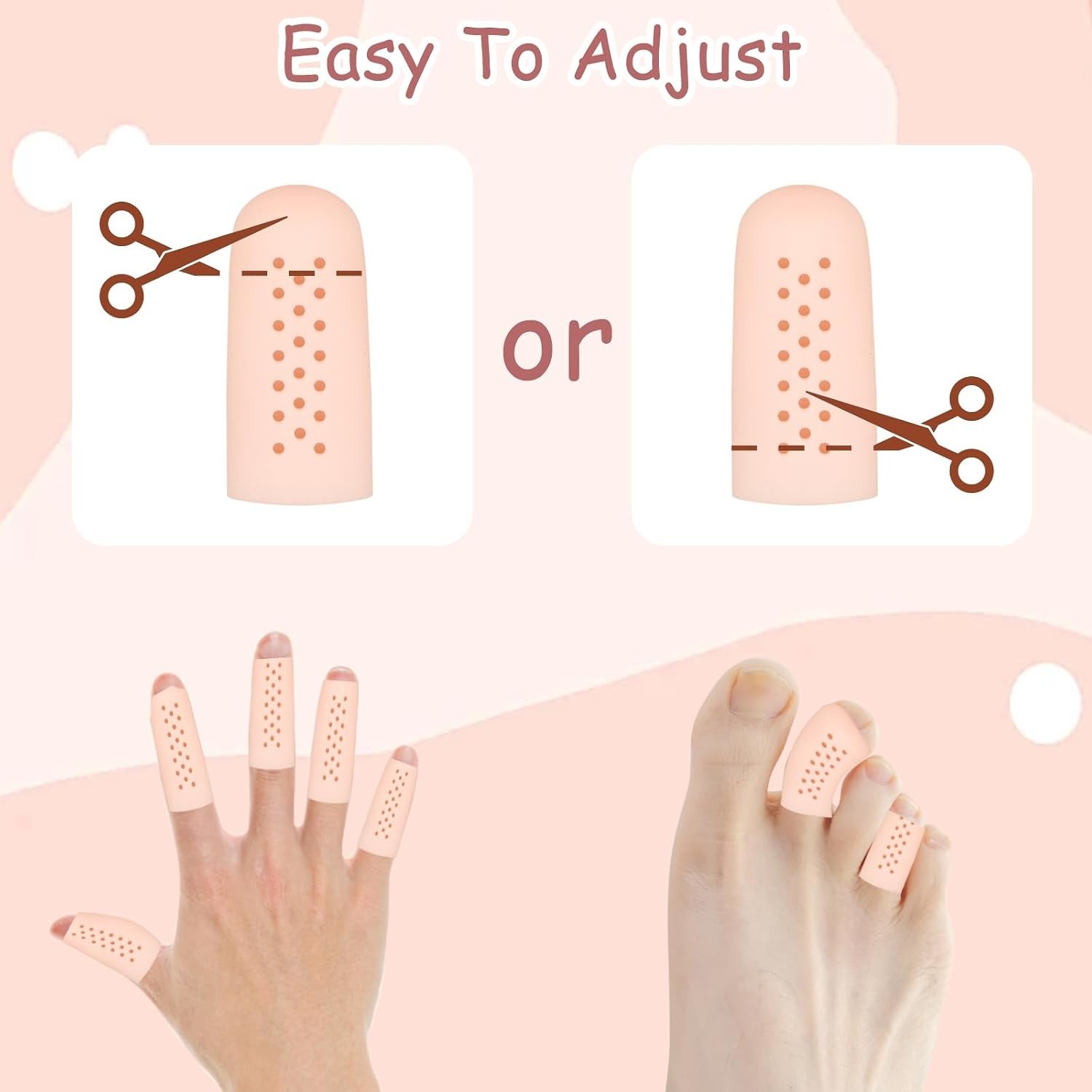 Breathable 16Pcs Gel Finger Cots – Customizable Comfort for All Activities