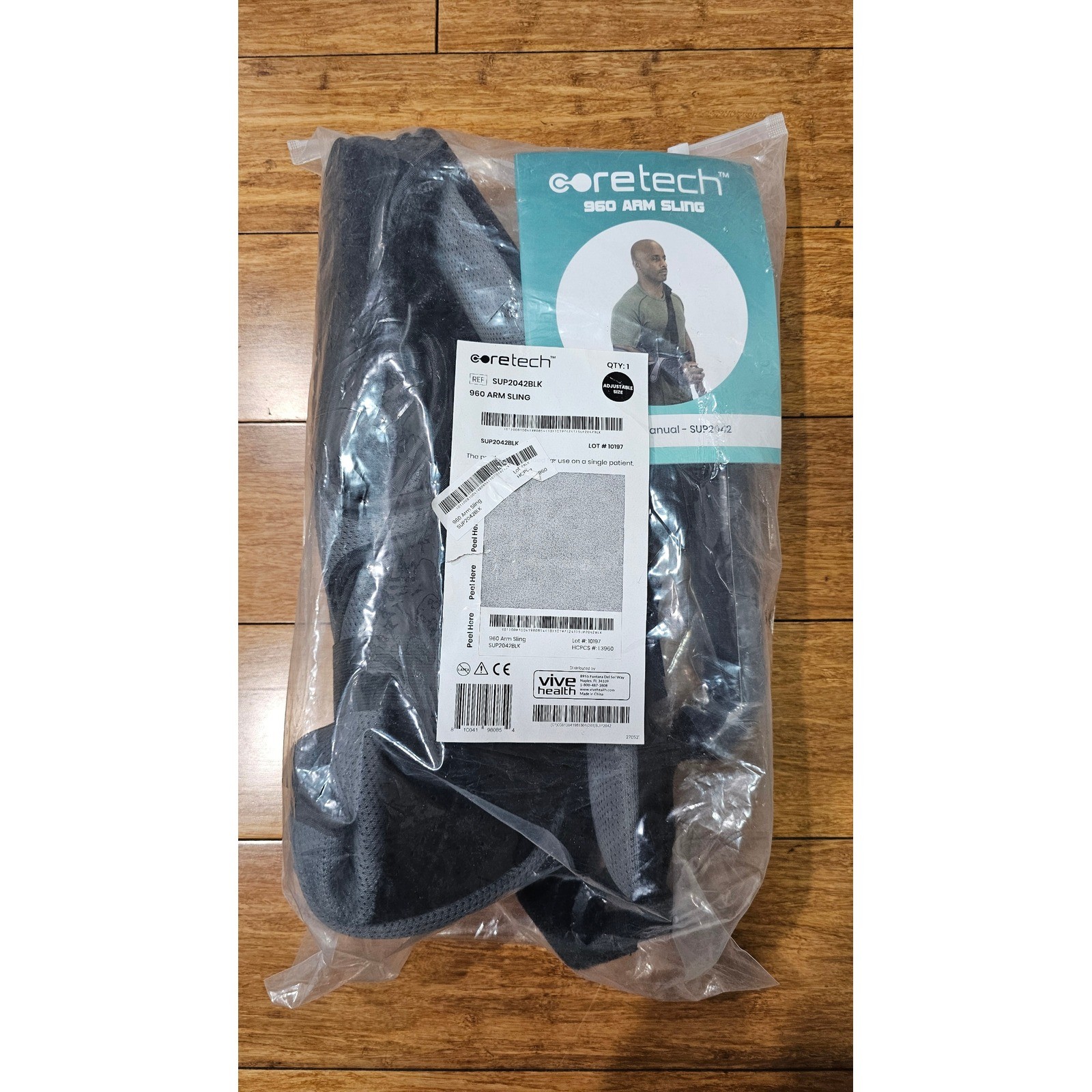 Coretech 960 Arm Sling Unisex Adjustable Black New SUP2042BLK Shoulder Support