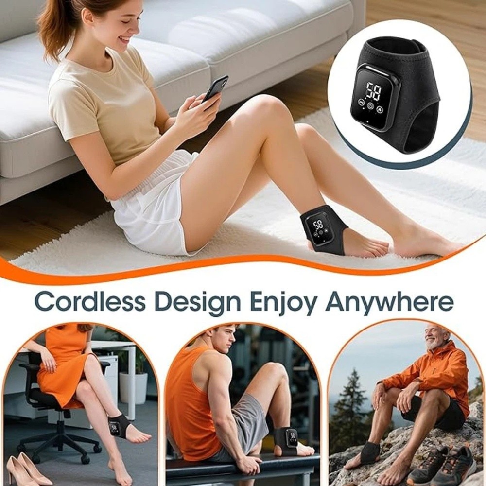 Foot Renew Triple Method Massager Heat Vibration for Heel Arch Ankle Neuropathy