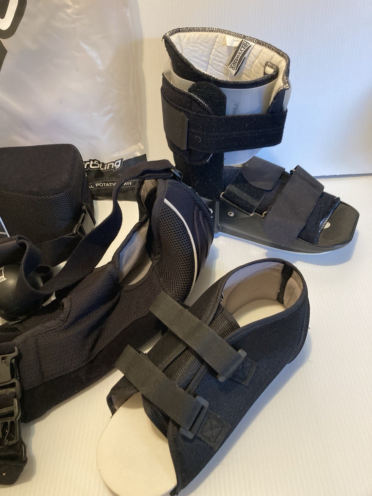 Lot of Hely & Weber Medical Boot Shoe Neck Collars Ossur SmartSling Arm Sling