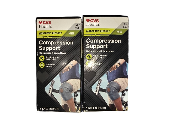2 Pack – Knee Compression Support – Moderate Support – Size XL/XXL – Damaged Box