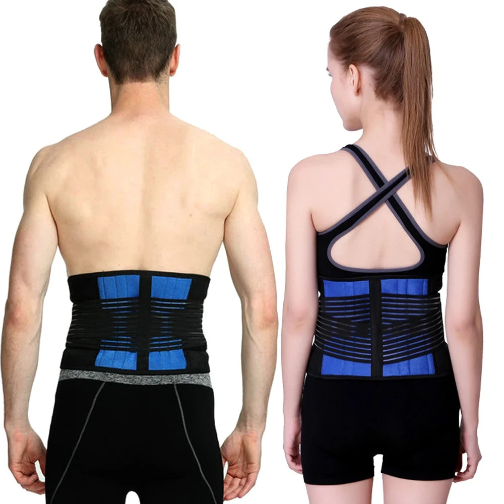 Lower Back Support Brace Lumbar Waist Belt Double Pull Breathable Belt Men Women