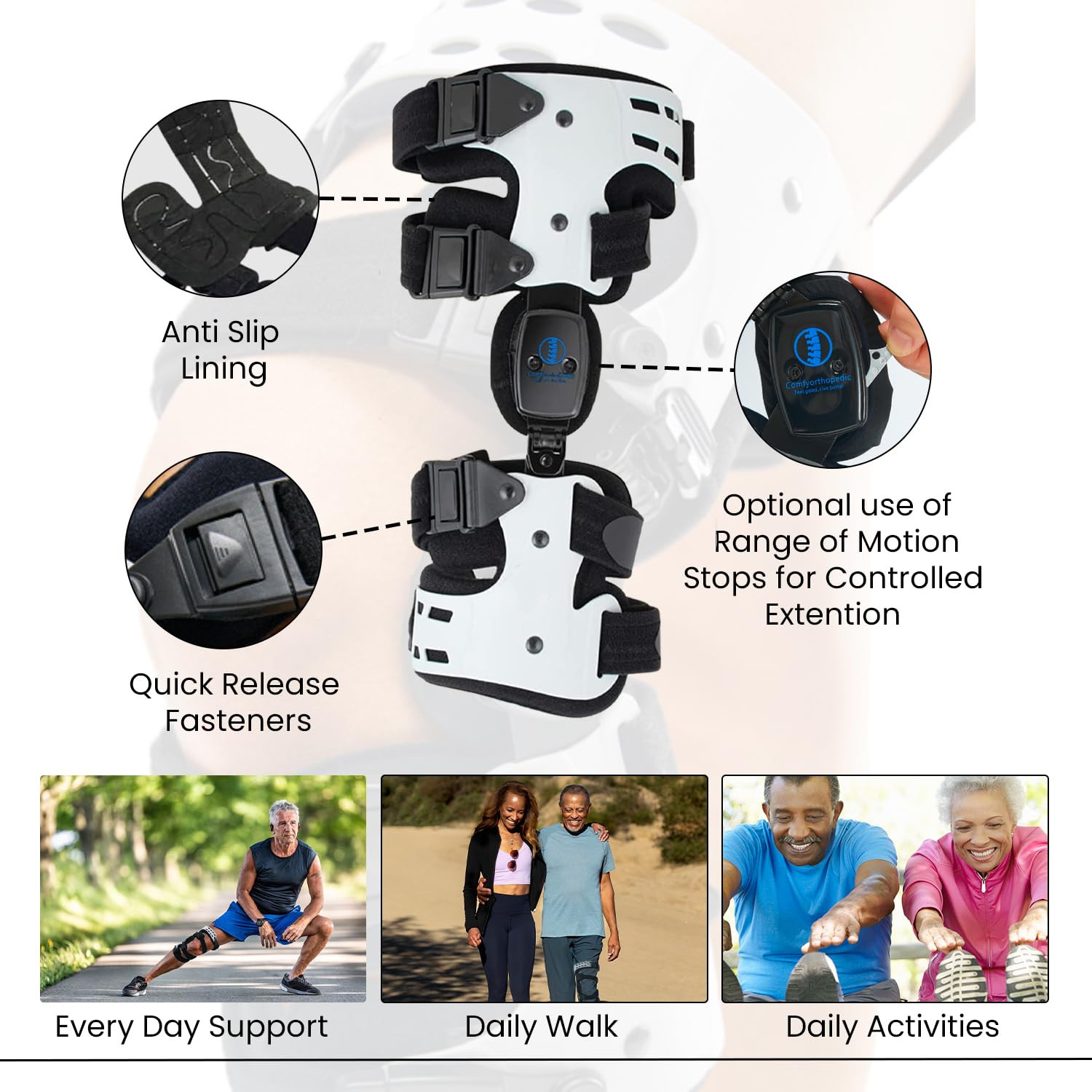 OA Unloader Knee Brace for Medial Pain Relief and Arthritis Support, Right
