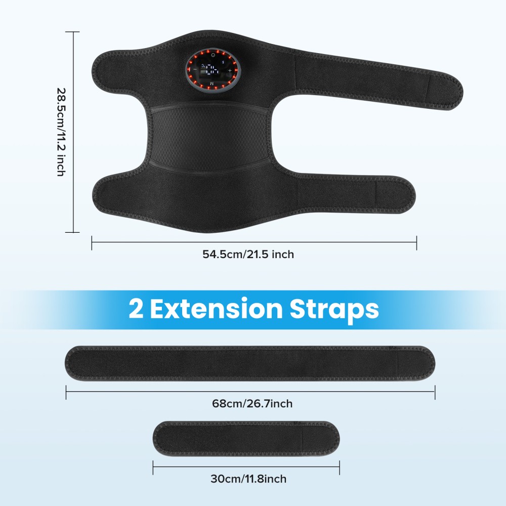 Touch Screen Shoulder Massager 5 Level 40℃-60℃ Heated Brace Pain Relief for Knee