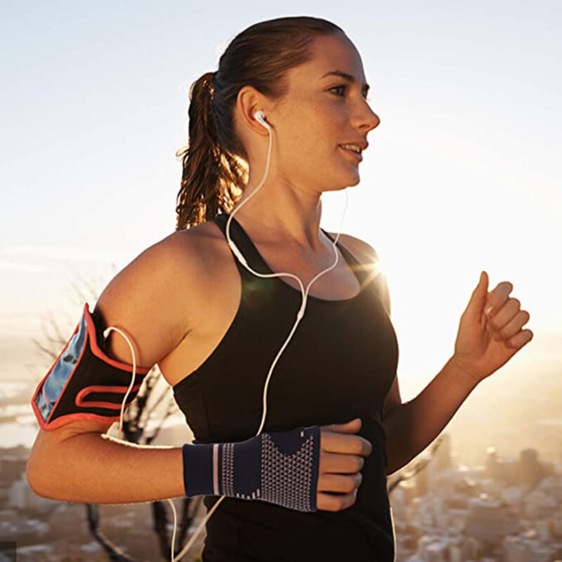 4P Copper Wrist Compression Sleeves Comfortable Breathable for Arthritis Sprains
