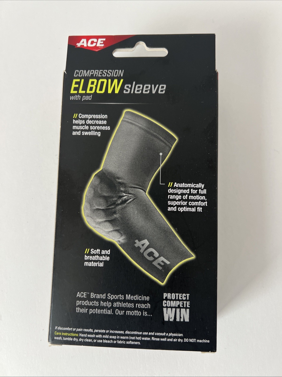 ACE Compression Elbow Sleeve with Pad Abrasion Protection L/XL