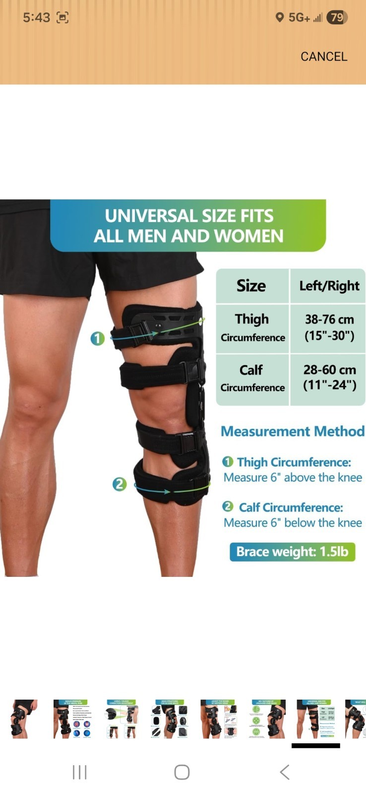 Komzer OA Unloader Knee Brace, Osteoarthritis Bone on Bone Support Black LEFT