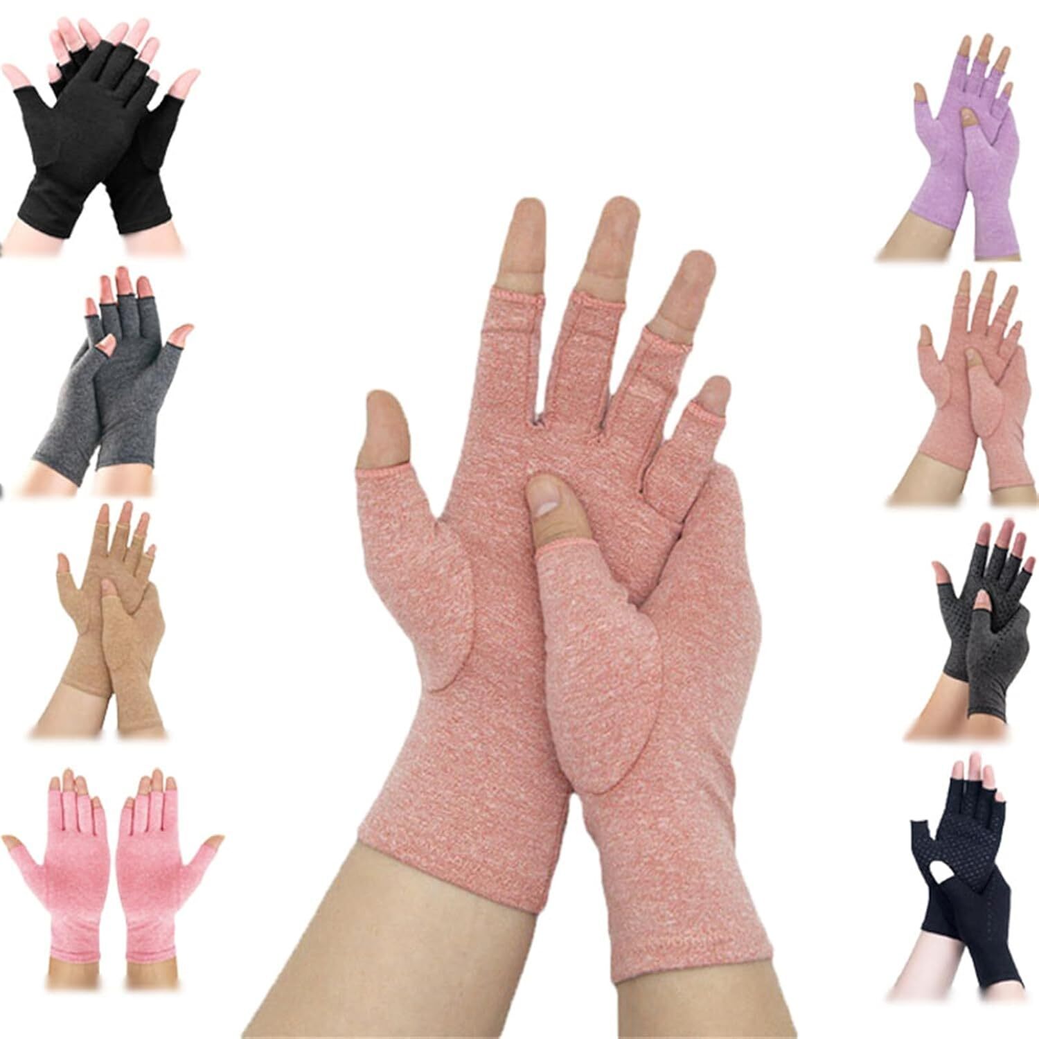 1/2 Pairs Copper Arthritis Compression Gloves Hand Support Joint Pain Relief