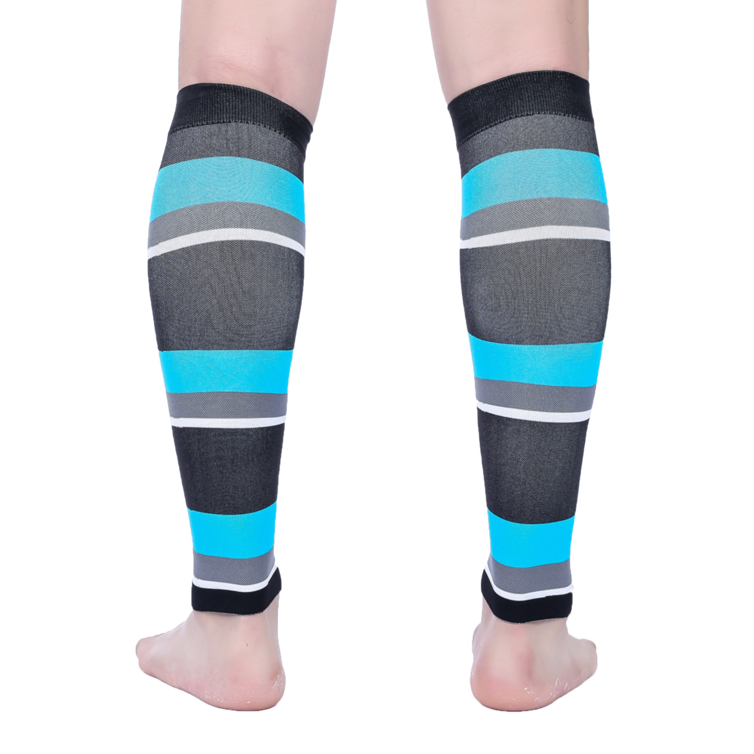 Doc Miller Calf Compression Sleeve 1Pair 20-30mmHg Varicose Vein BLK/BLU/GRY/WHT