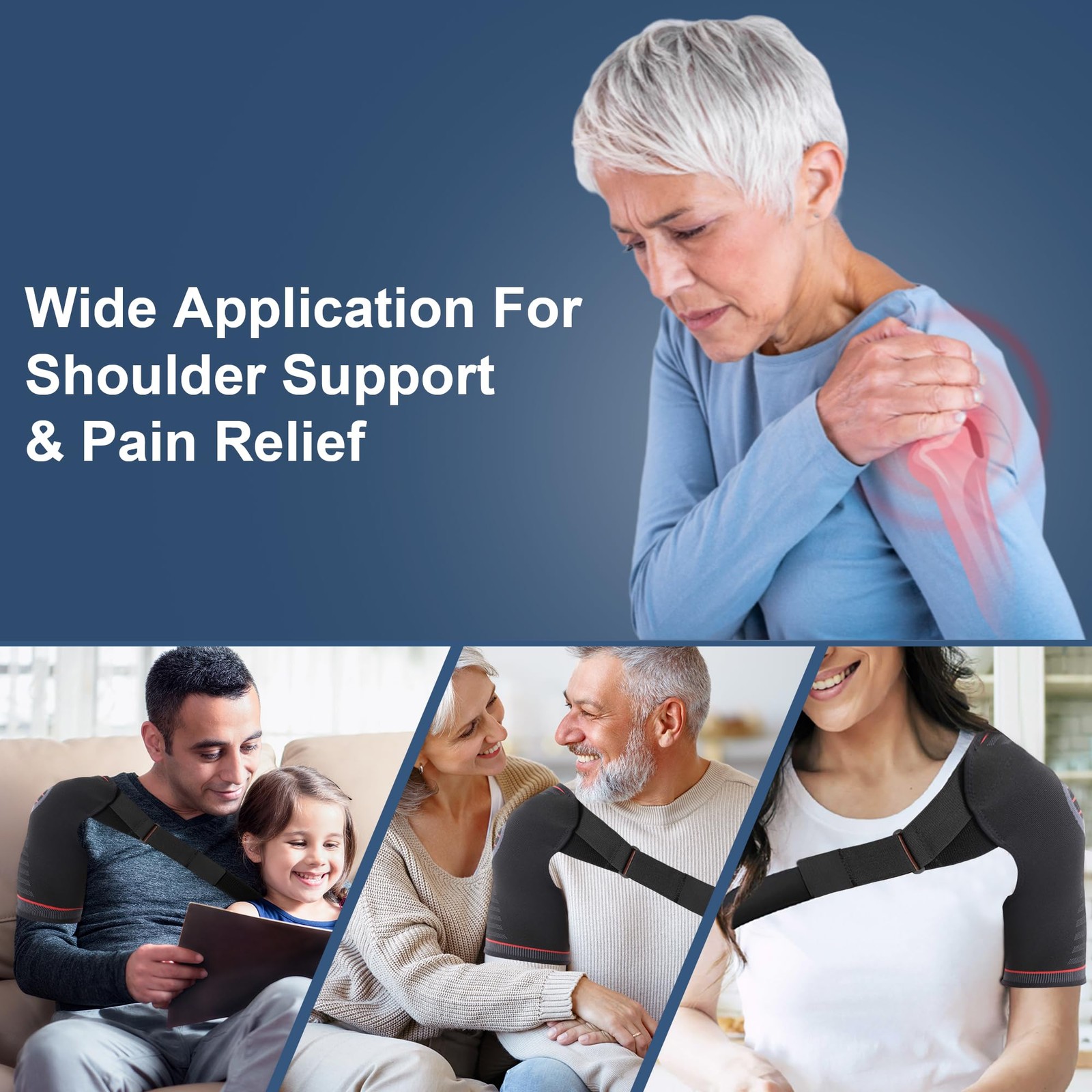 SPOBTRACE Shoulder Brace For Torn Rotator Cuff, Adjustable Arm Support Compre…