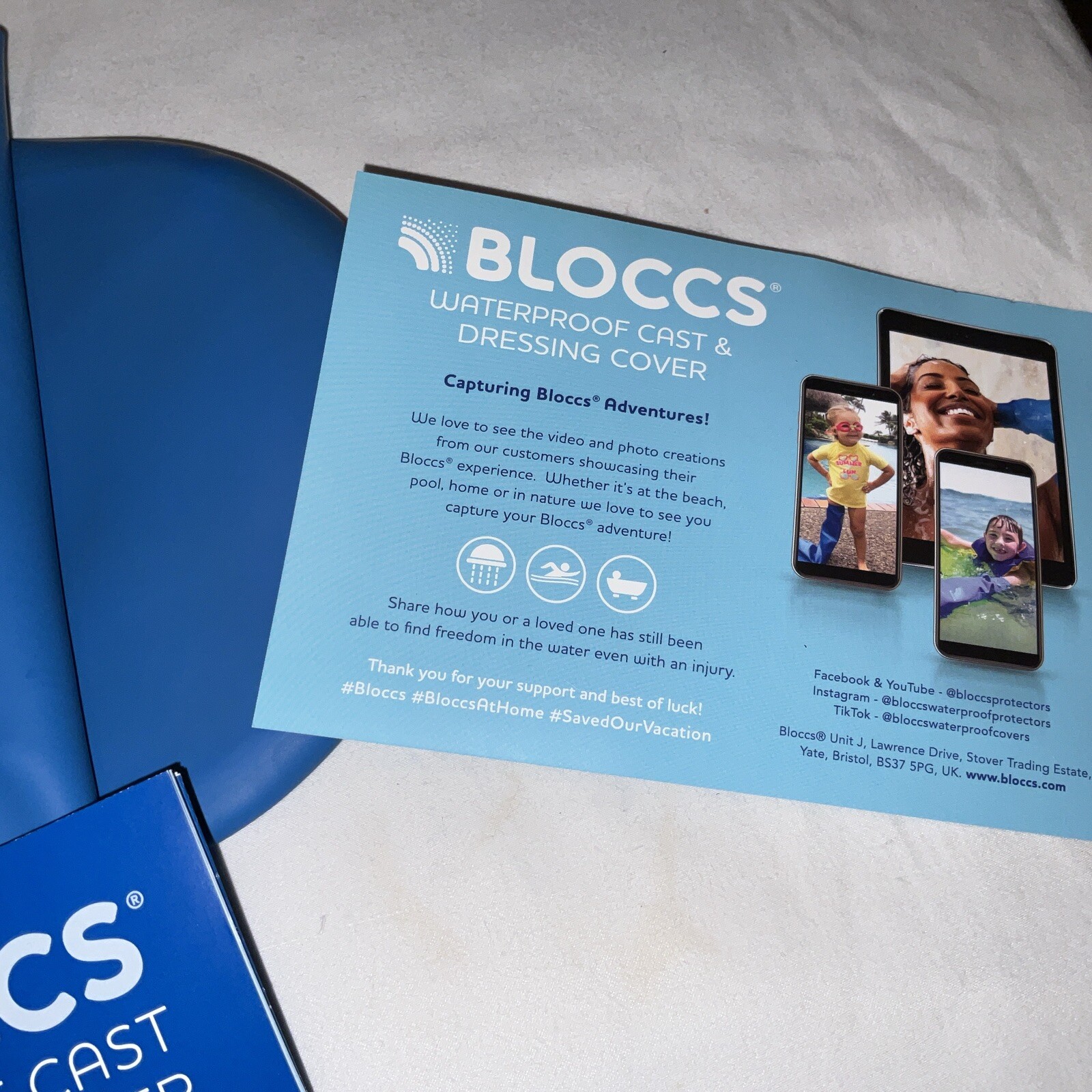 Bloccs Waterproof Cast & Dressing Cover Child Full Arm Sz Large Brand New Works