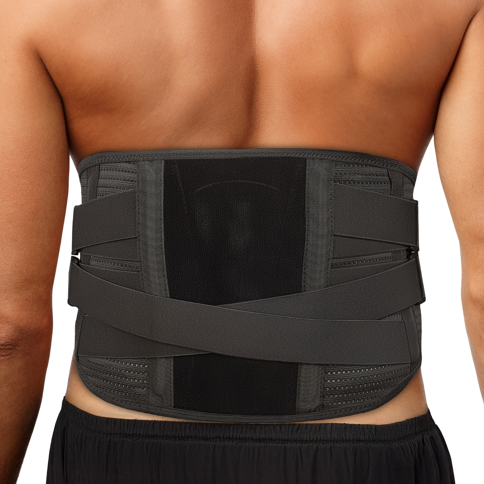 Caspe Adjustable Low Back Support Brace Belt For Men Women Waist Belt Brace New
