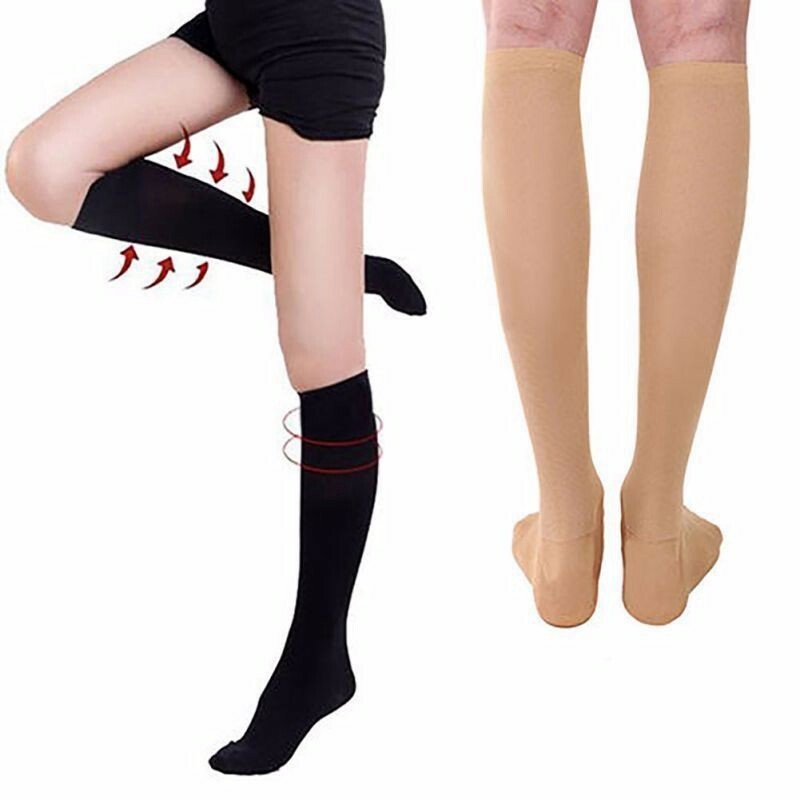 (3 Pairs) Compression Socks Knee High 20-30mmHg Graduated Mens Womens S-XL