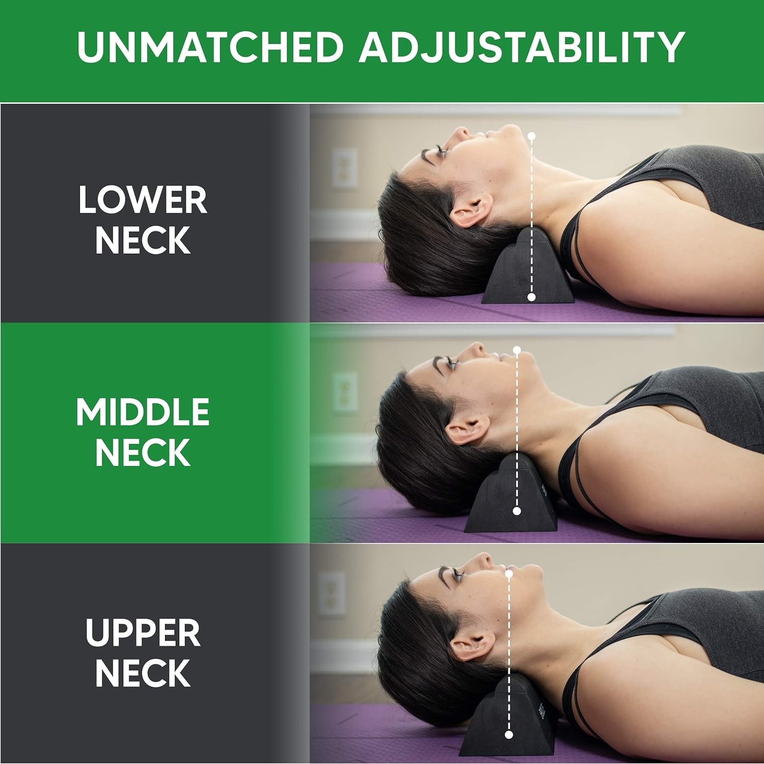 Cervical Traction Block for Spinal & Neck Alignment, Firm Neck Stretcher Device