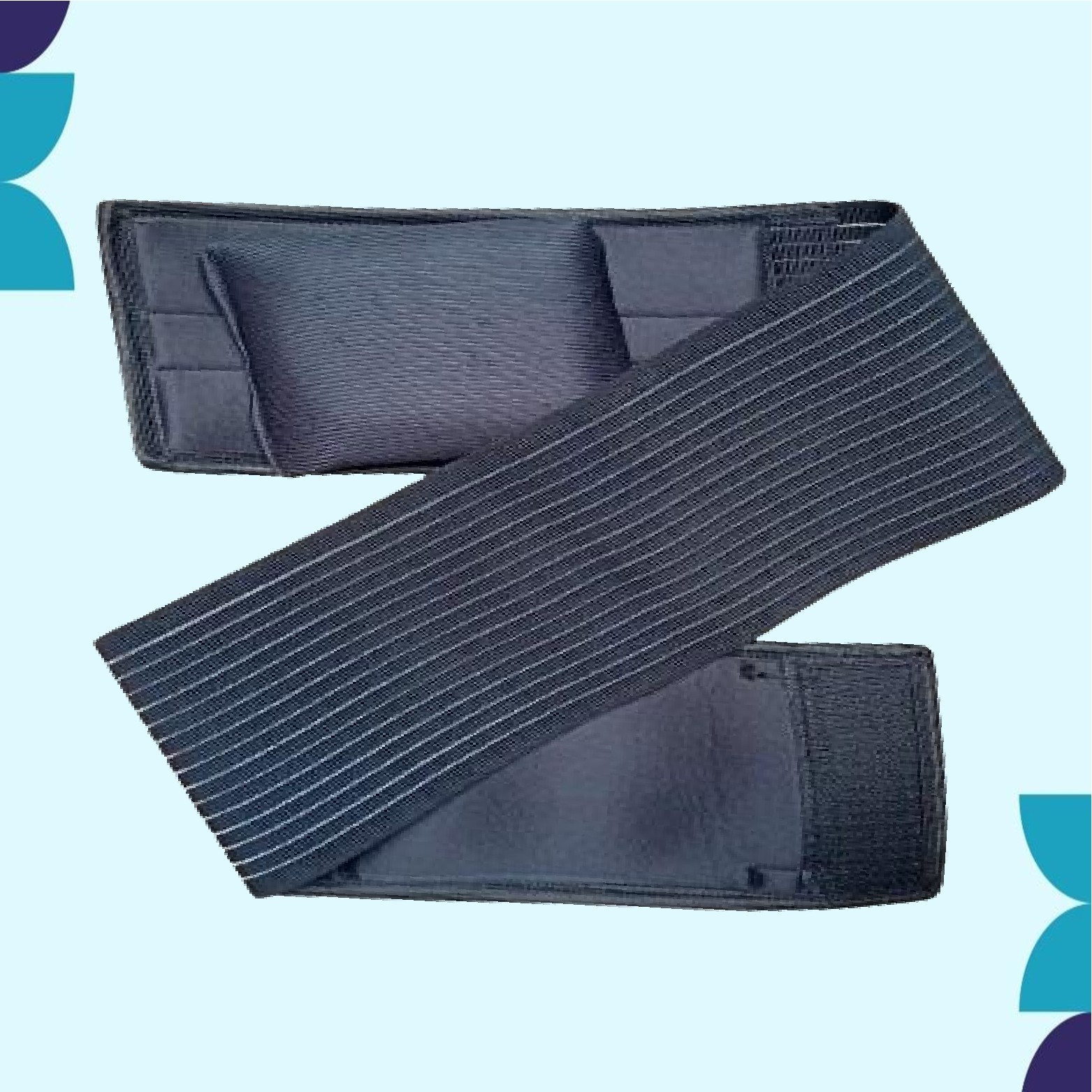 Umbilical Black Hernia Belt Pain relief Support Brace with 1 Removable Compressi