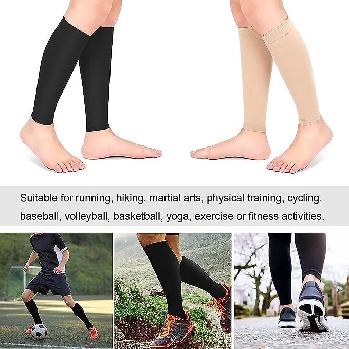GOTOTOP Calf Compression Sleeves for Men Women, Footless XX-Large, Skin Color