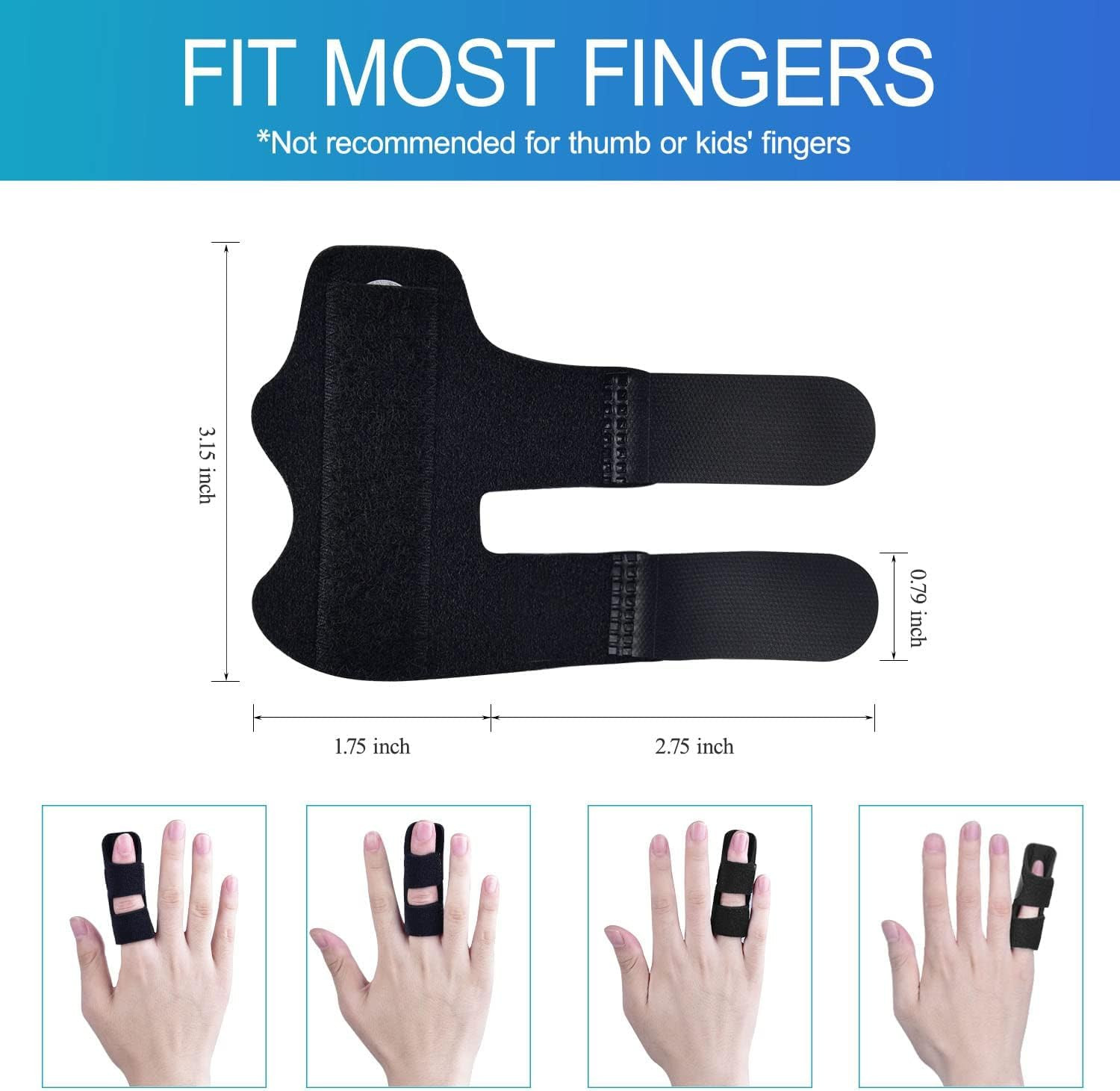 Finger Splints, 2Pcs Finger Support Brace, Arthritis & Knuckle Immobilizer