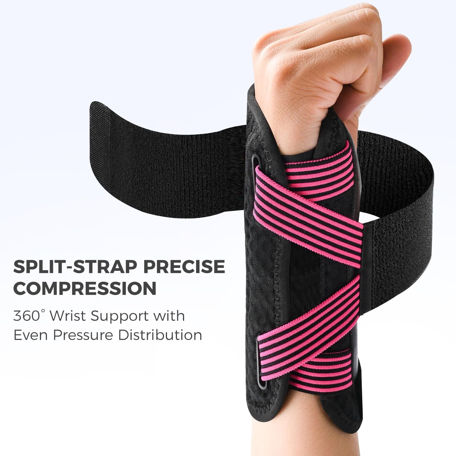 Carpal Tunnel Wrist Brace with Removable Splints, Breathable Wrist Support fo…