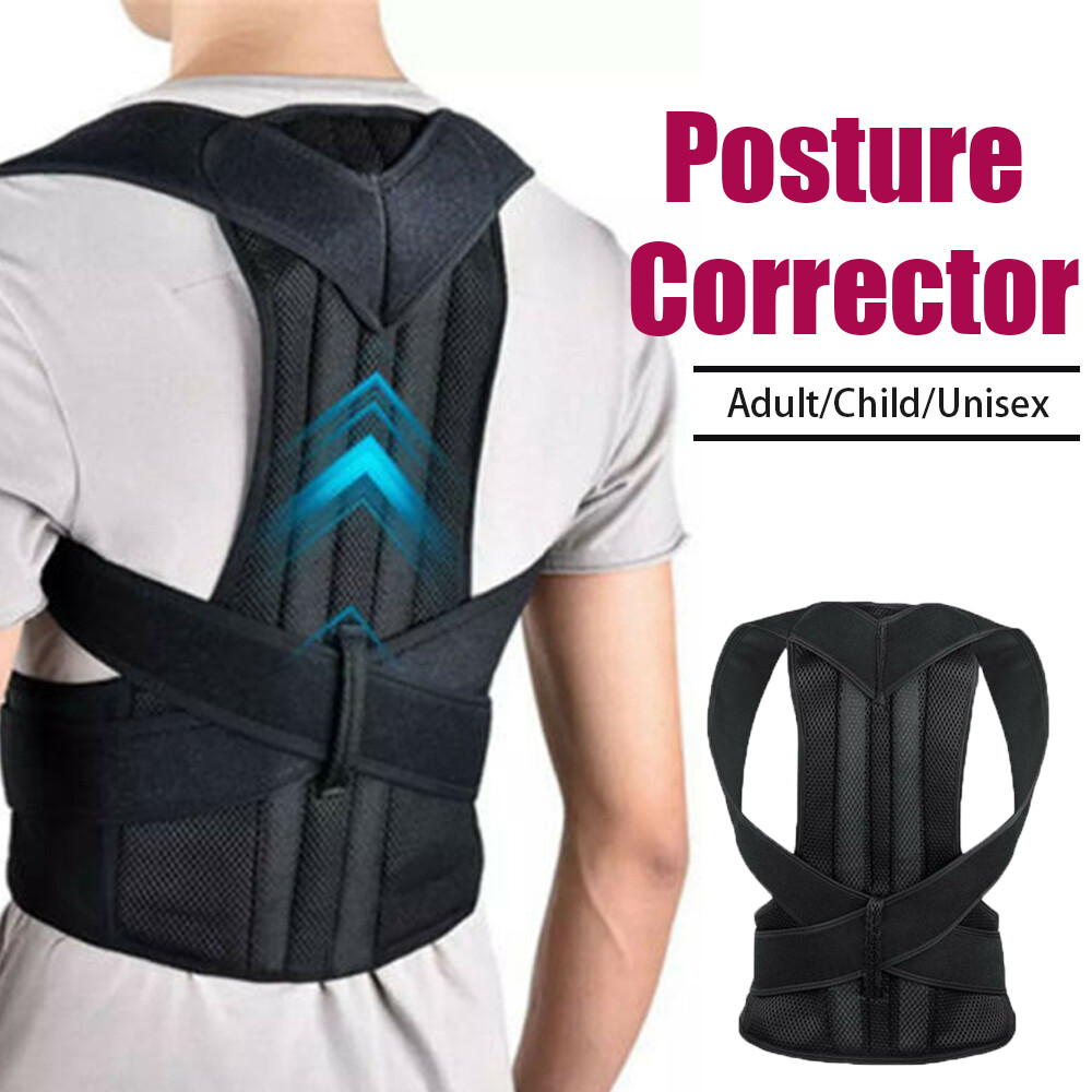 Men Women Adjustable Posture Corrector Back Brace Shoulder Support Clavicle Belt