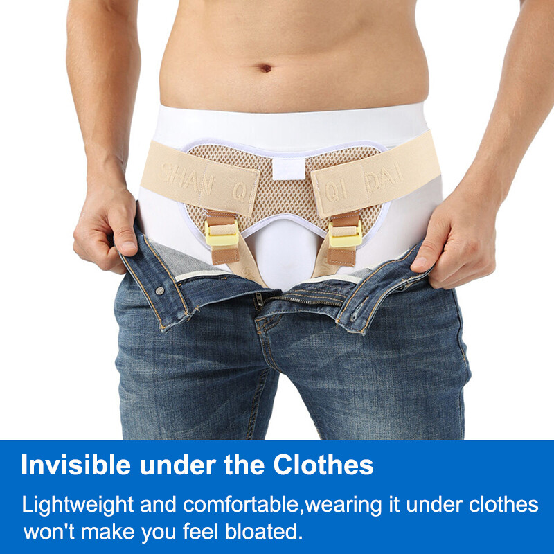 Mens Inguinal Groin Hernia Support Belt Hernia Pain Relief Truss Brace & 4 Pads