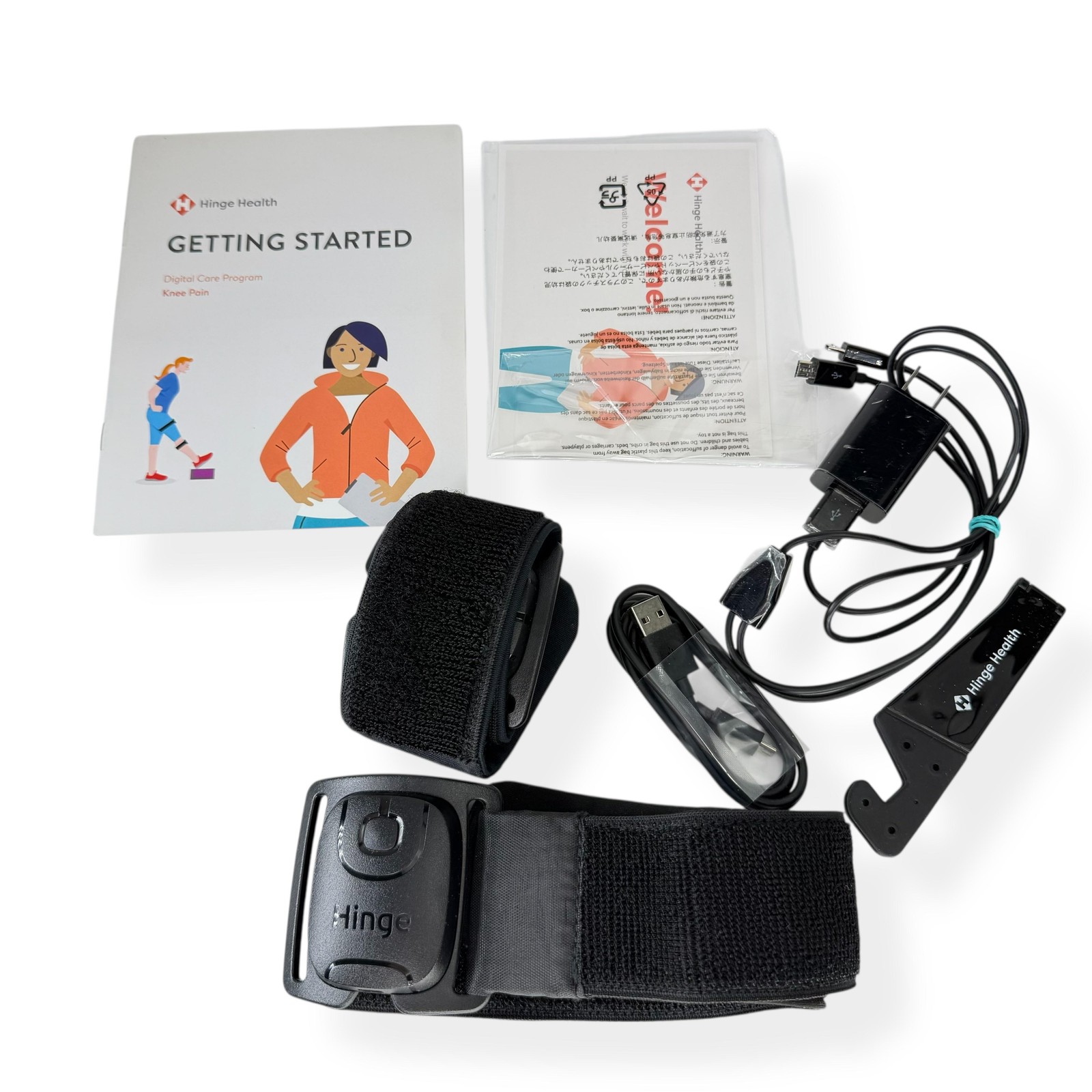 Hinge Health Knee Brace Digital Care Program One Size Black Support Strap Kit