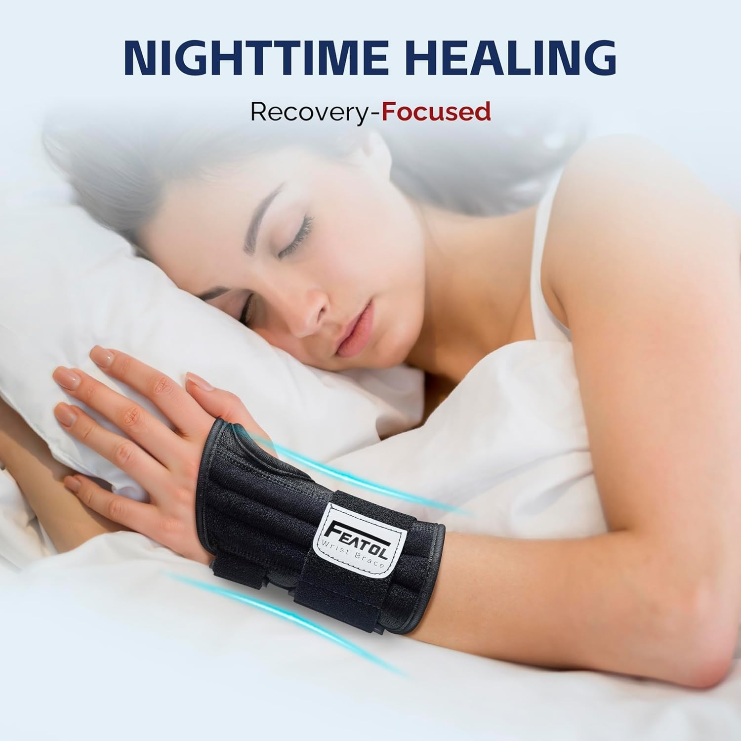 2 Pack Carpal Tunnel Wrist Brace For Work With Wrist Splint, 6.5” Wrist Brac…
