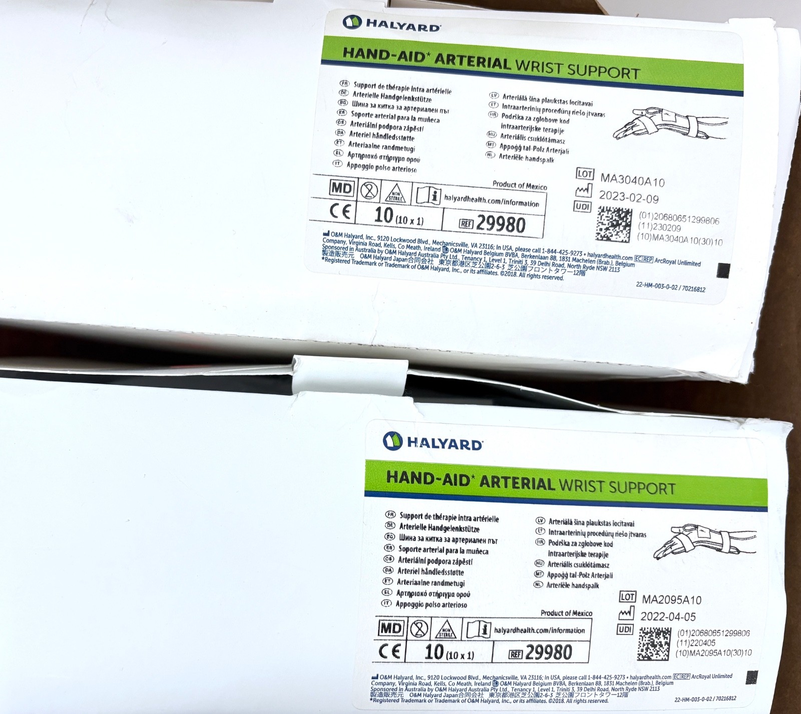 HALYARD Hand-Aid Arterial Wrist Supports 29980 – LOT of 20