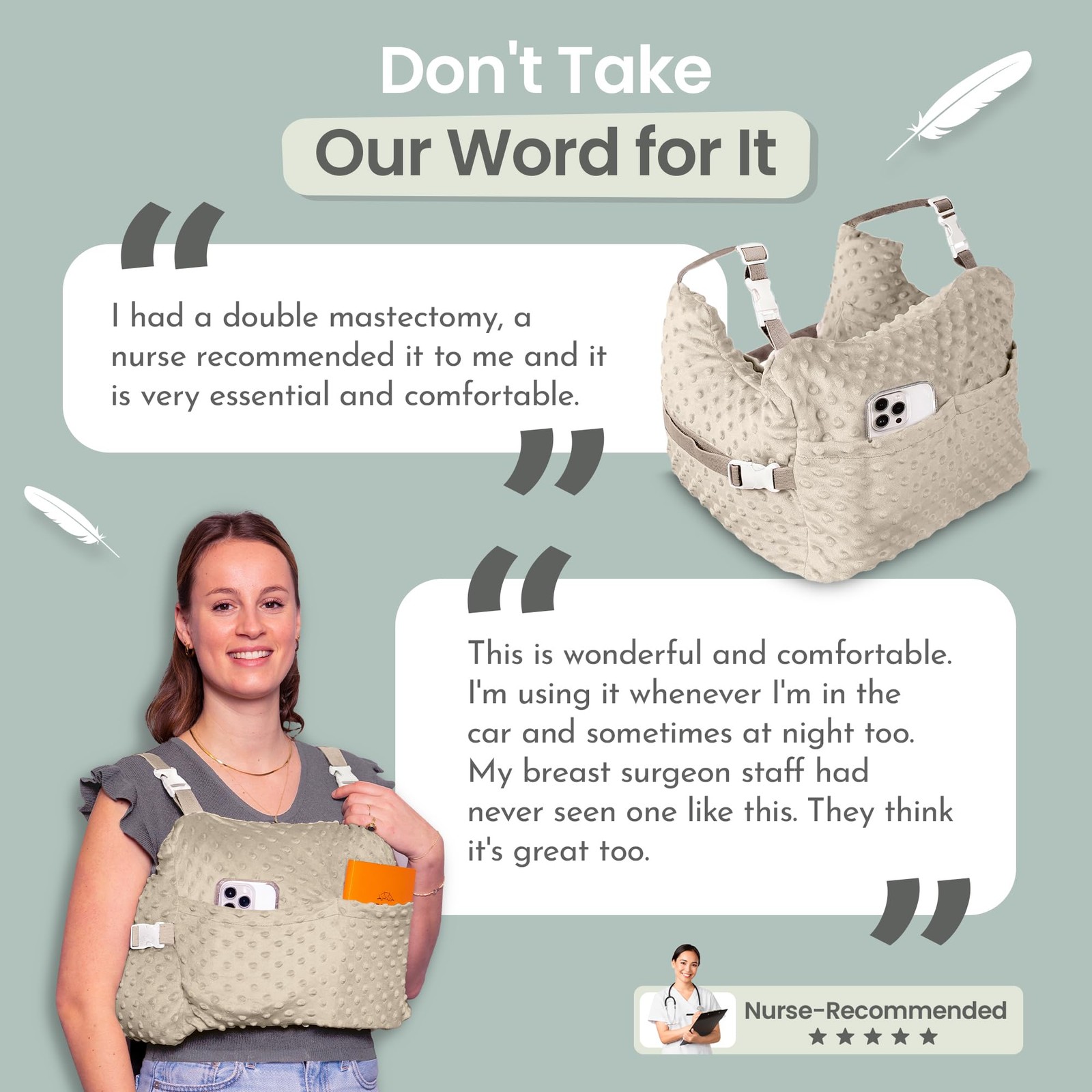 MOYOAMA Post Mastectomy Pillow – Hands-Free Protection with Secure Strap and …