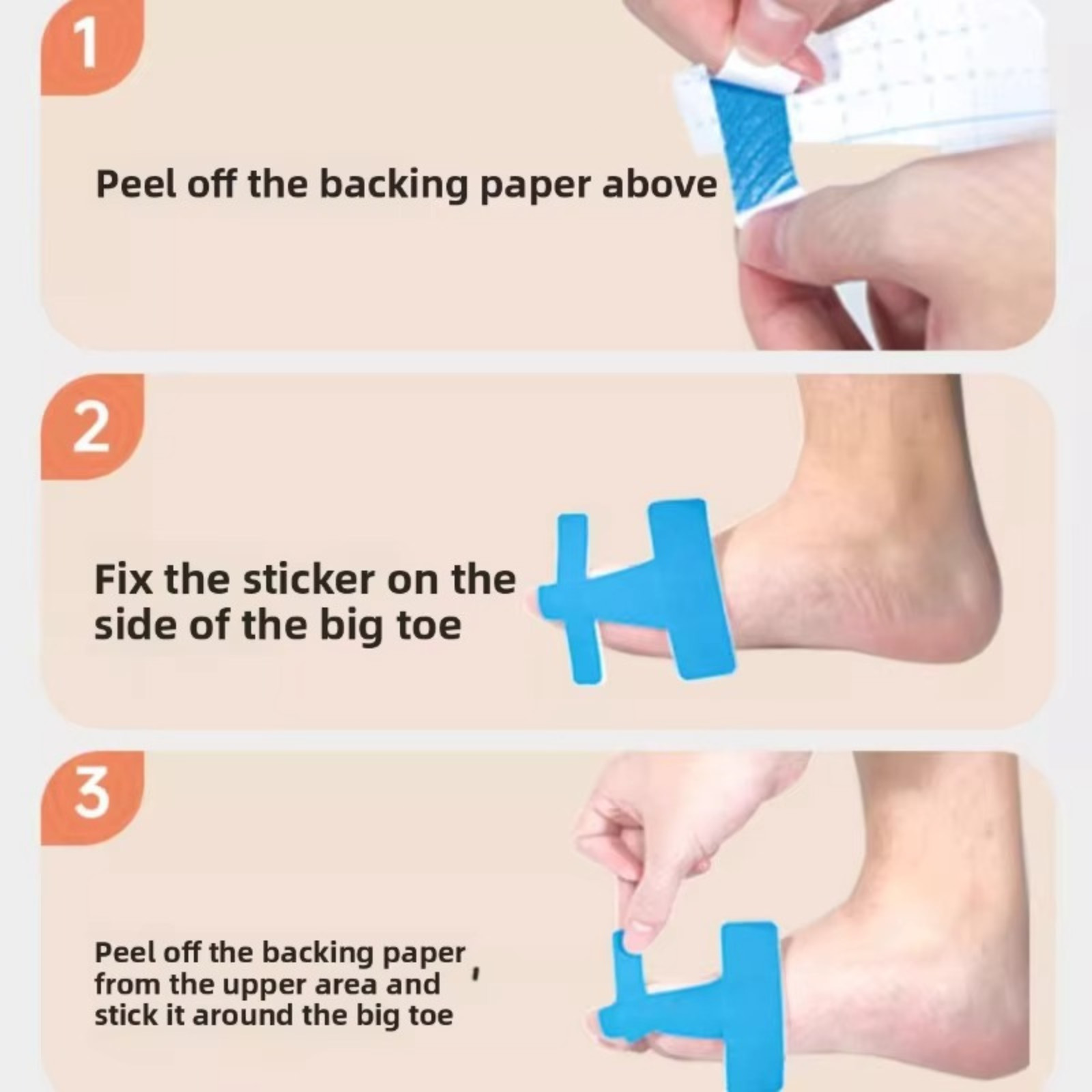 40/50Pcs Bunion Corrector Kinesiology Tape – Precut Elastic Support for Big Toe
