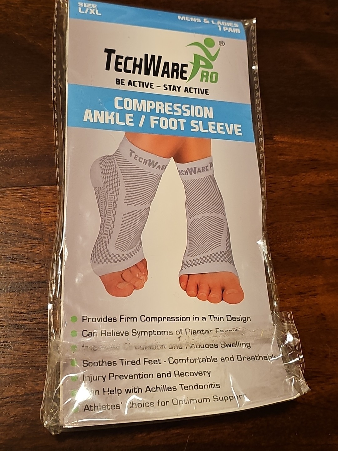Techware Pro Ankle Foot Compression Sleeve – Achilles Tendonitis L/XL:N1
