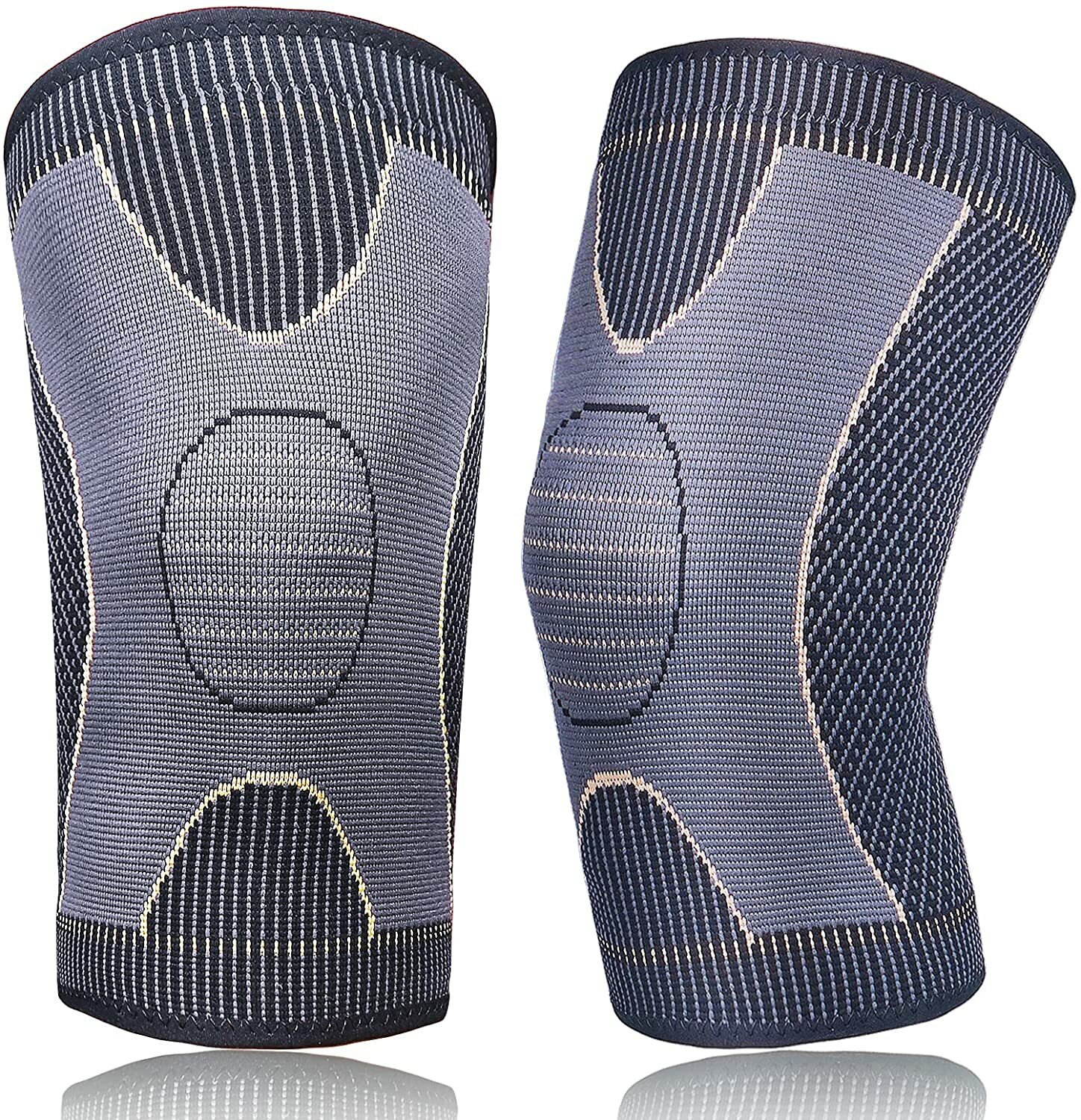 PRO 2 Pack XXL Knee Compression Sleeve Knee Compression Brace Support Arthritis