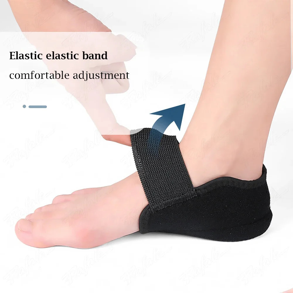 1 Pair Soft Height Increase Insole Sock For Men Women Half Heel Protectors Heigh