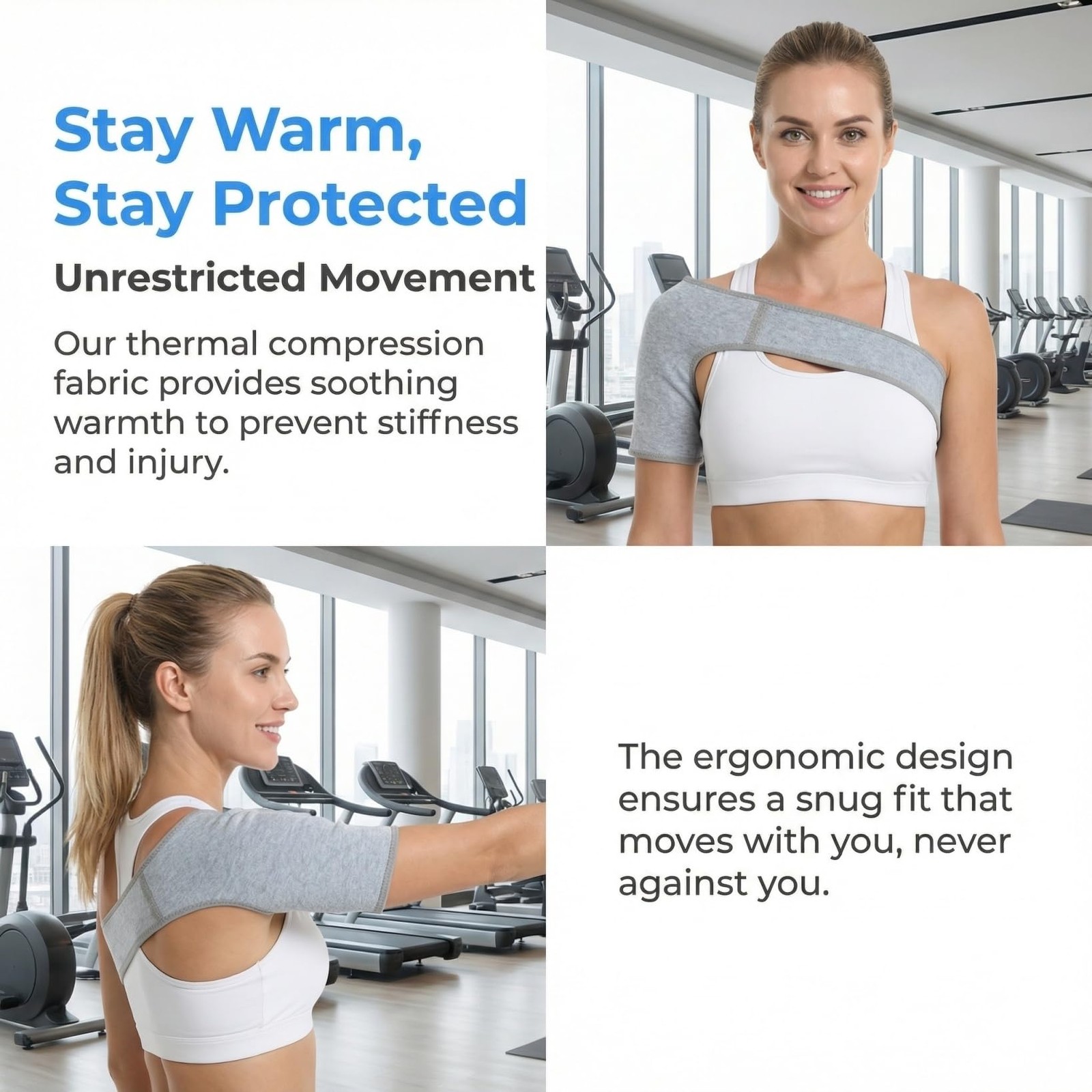 Adjustable Shoulder Brace with Arm Sling and Compression Sleeve for Men and B…